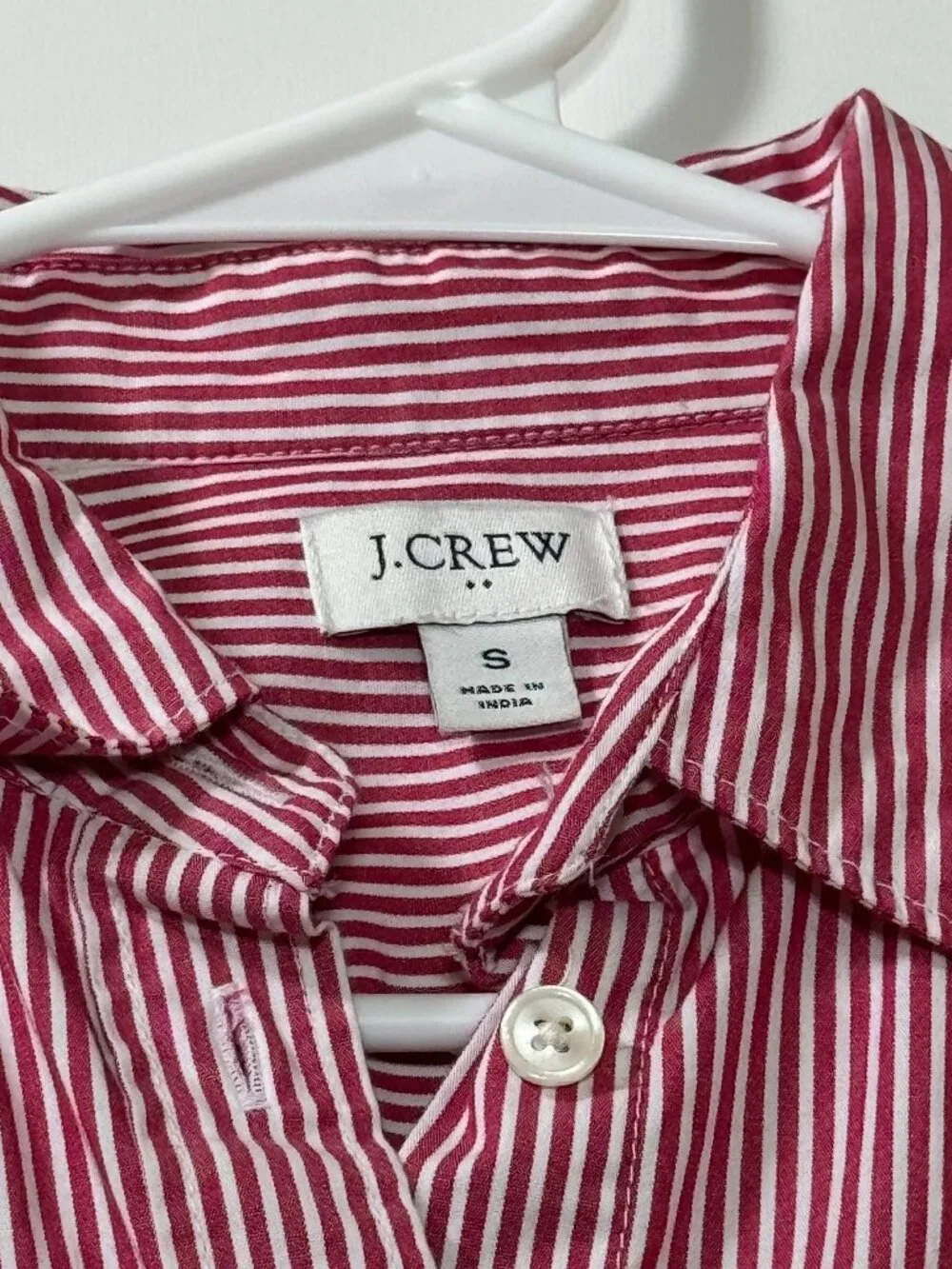 J-Crew Womens Button-up stretch cotton poplin shirt in signature fit Size S - Picture 3 of 7